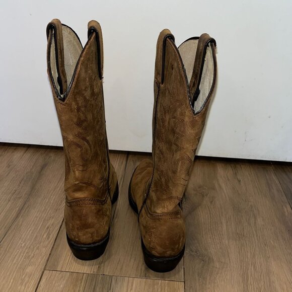 Durango Tan Leather Western Cowboy Boots Size 6.5 M Womens - Picture 4 of 11